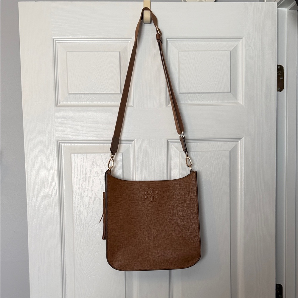 NWOT Tory Burch Brown Leather Crossbody Bag